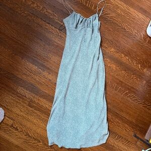 Elegant Green Spaghetti Strap Dress